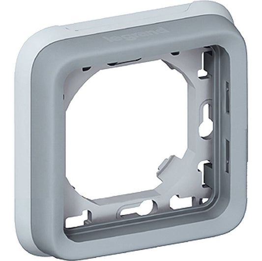 PLEXO SUPPORT PLAQUES 1 POSTE EQUIPE DE GRIFFES IP55 BLANC