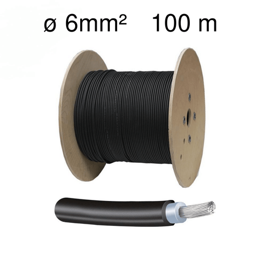 Cable solaire 6mm² noir