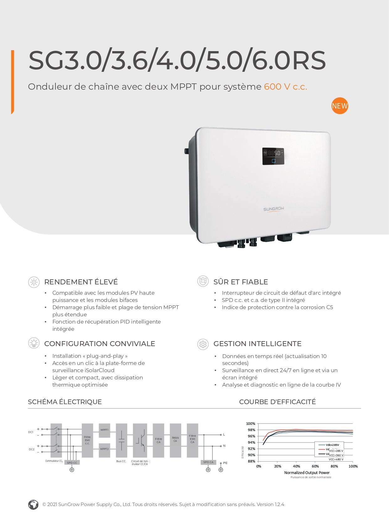 Onduleur Sungrow Monophasé 3000 MPPT 2